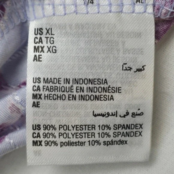 JM Collection Lavender Floral Jacquard Tunic Top Womens XL Boho Cottagecore NWT - Picture 9 of 10